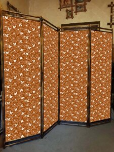 Декоративна Ширма "Листочки "коричнева 170х200см