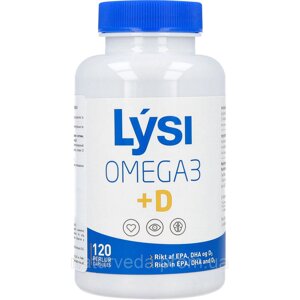 Омега-3 с вітаміном D 500 мг 120 капс Lysi Ісландия