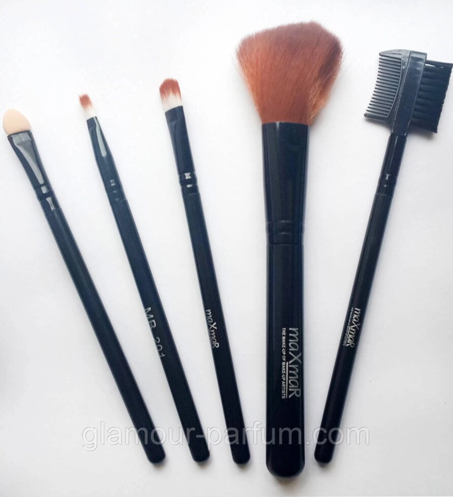 Набір для макіяжу 5 пензликів MaxMar Professional Brush (МаксМар Профешин Бруш) від компанії GLAMOUR-PARFUM - фото 1