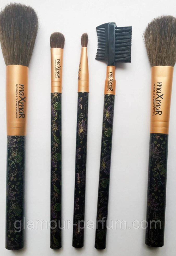 Набір пензликів для макіяжу 5 шт. MaxMar Professional Brush (МаксМар Профешин Бруш) від компанії GLAMOUR-PARFUM - фото 1