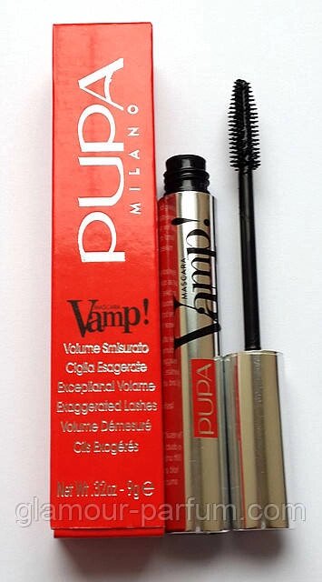 Об'ємна туш для вій Pupa Milano Vamp Mascara (Пупа Мілано Вамп Маскара) від компанії GLAMOUR-PARFUM - фото 1