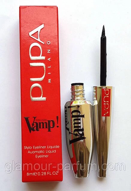 Рідка підводка Pupa Milano Eyeliner Vamp (Пупа Мілано Айлайнер Вамп) від компанії GLAMOUR-PARFUM - фото 1