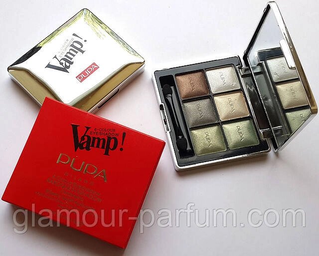 Тіні для повік Pupa Milano Vamp 6-color Eyeshadow (Пупа Мілано Вамп 6 Колор Айшадоу) від компанії GLAMOUR-PARFUM - фото 1