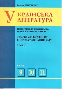 9,10,11 Клас. Українська література: Теорія літератури, тести. Підготовка до ЗНО, тематичний Тестовий контроль.