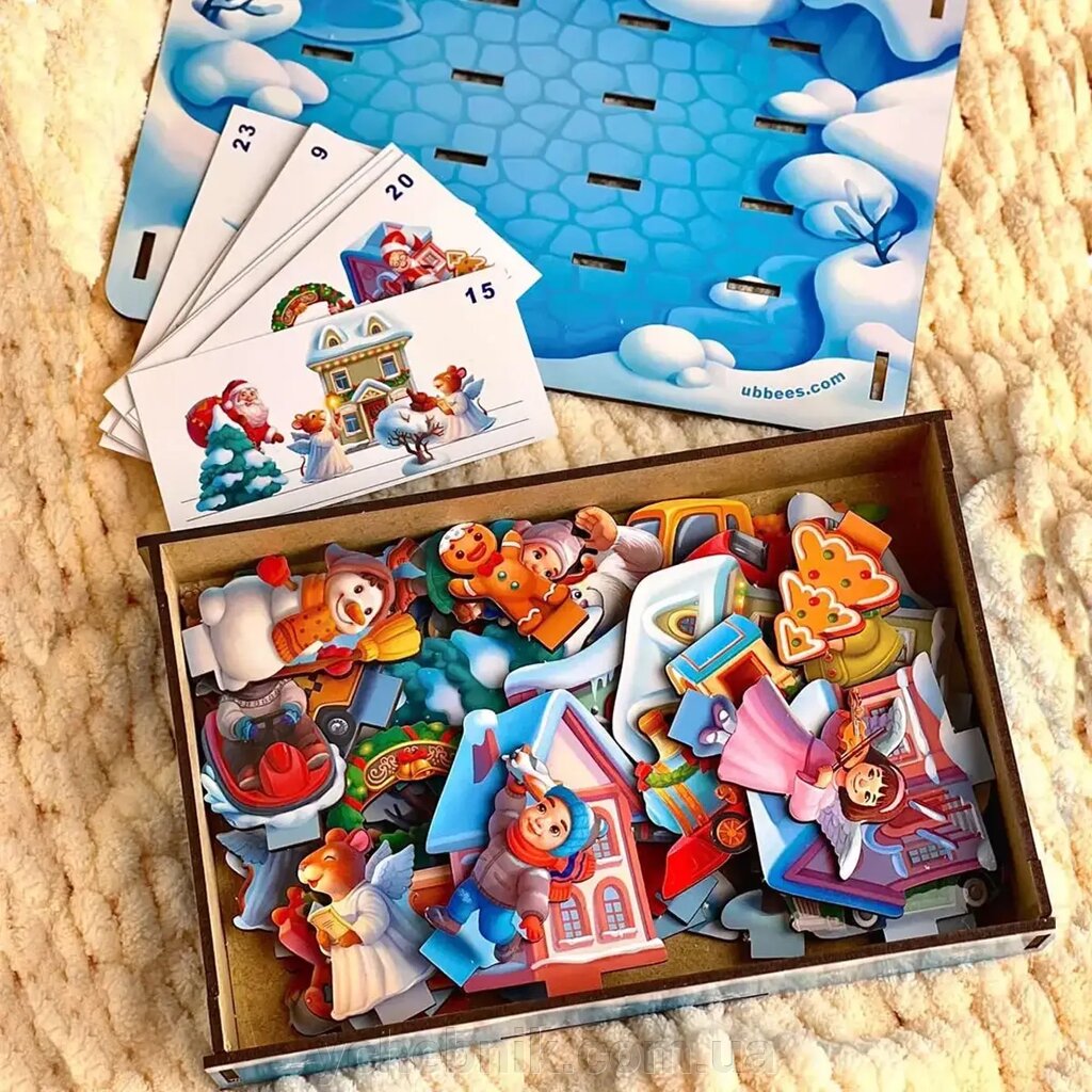 Дитяча розвиваюча гра з картками Новорічна панорама від компанії ychebnik. com. ua - фото 1