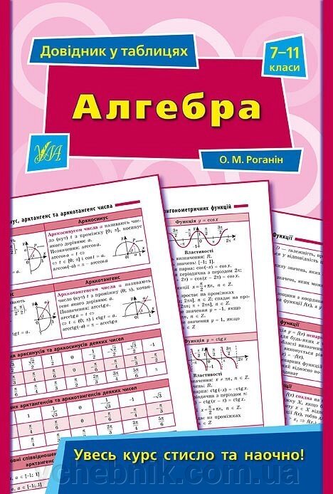 Довідник у таблицях - Алгебра. 7-11 класи Автор: Роганін О. М. від компанії ychebnik. com. ua - фото 1