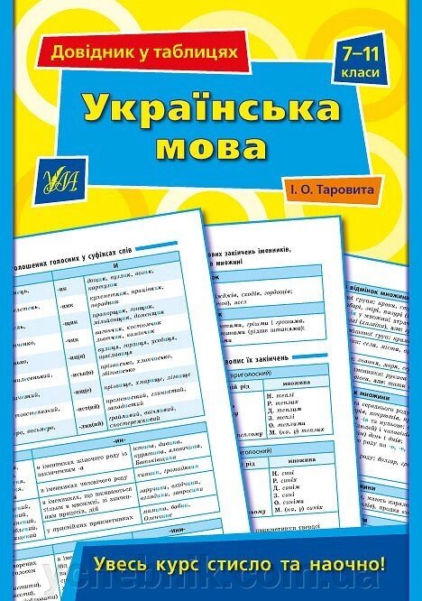 Довідник у таблицях - Українська мова. 7-11 класи Автор: Таровіта І. О. від компанії ychebnik. com. ua - фото 1