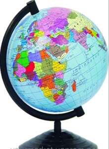 Глобус політичний Земля (Бюджетний) У асортименті 11см., 16см., 22 см., 26 см.