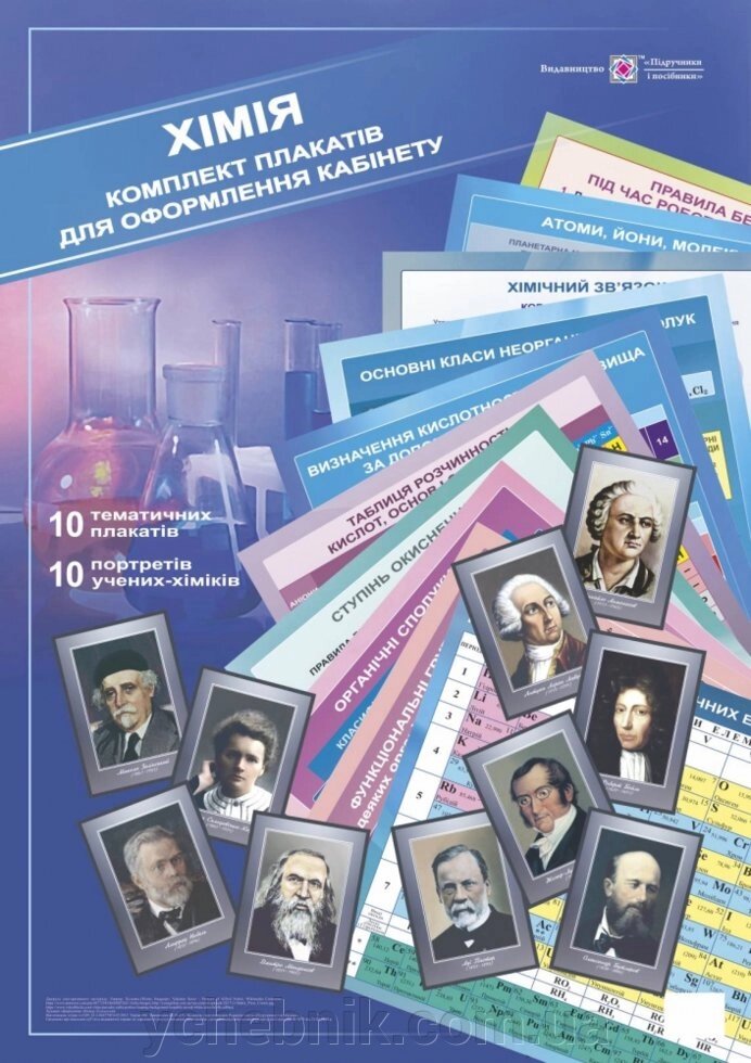 Хімія. Комплект плакатів для оформлення кабінету від компанії ychebnik. com. ua - фото 1
