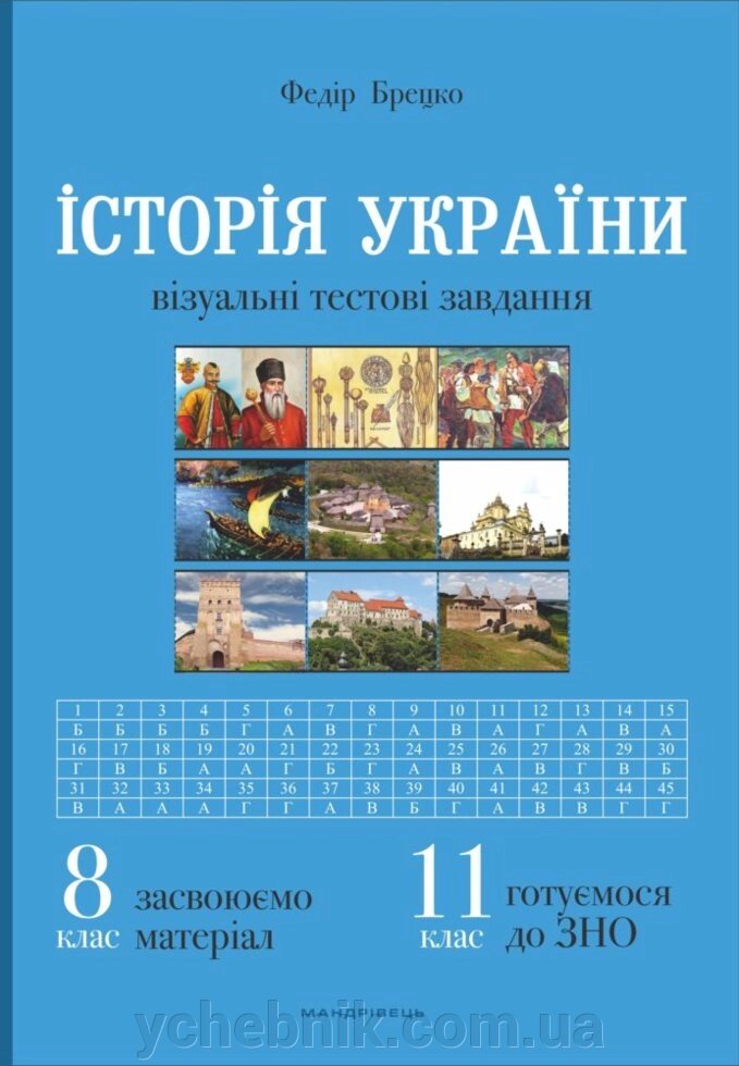 Історія України: візуальні тестові завдання. 8 клас Автор: Брецко Ф Ф від компанії ychebnik. com. ua - фото 1