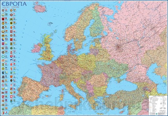 Карта Європи 160х110 см від компанії ychebnik. com. ua - фото 1