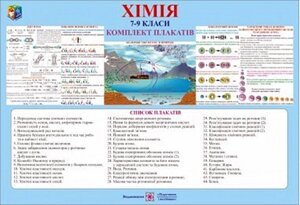 Комплект плакатів з хімії. 7-9 клас. В2 (50х70 см)