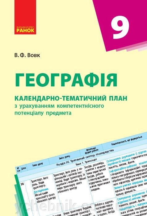 КТП Географія 9 кл. (Укр) НОВА ПРОГРАМА Вовк В. Ф. від компанії ychebnik. com. ua - фото 1