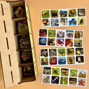 Дерев'яний сортер — комодик Види тварин Розвиваюча гра для дітей