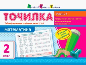 Точилка: Математика 2 клас Рівень 4. Табліці множення та ділення чисел 2, 3, 4 Муренець О. Г.