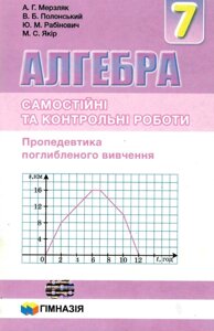 Алгебра 7 клас Самостійні та контрольні роботи Пропедевтика поглиблення Вивчення Мерзляк А. Г. Полонський В. Б.