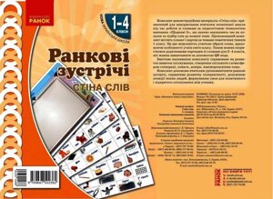 Ранкові зустрічі Плакат Стіна слів 1-4 класи Наочність нового поколения 2 021