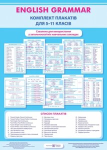 Англійська граматика. Комплект плакатів для 5–11 класів Вітушинська Н., Косован О.