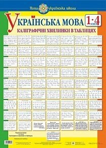 Українська мова. 1-4 класи. Каліграфічні хвилинки в таблицях (64 табліці). Нуш Будна Н. О., Головко З. Л.