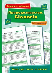 Справочник в таблицах Природоведение Биология 5–6 классы Островерхова Н. 2021