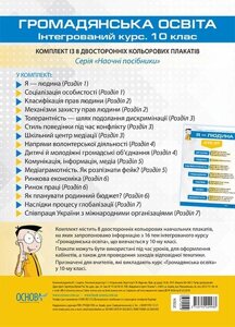 Комплект плакатів "Громадянська освіта. Інтегрованій курс. 10 клас"