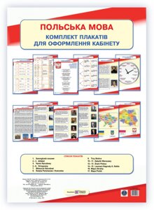 Польська мова. Комплект плакатів для оформлення кабінету Мастіляк В. 2021