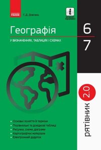 Рятівник 2.0 Географія у визначених, таблицях и схемах 6 - 7 класи Довгань Г. Д. 2018