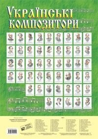 Українські композитори (портрети) Островський В. М. 24 двосторонні плакати