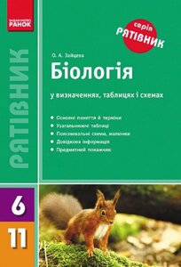 Рятівник Біологія у визначених таблицях и схемах 6-11 клас Зайцева О. А. 2017