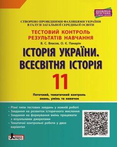 Історія України. Всесвітня Історія 11 клас Тестовий контроль результатів навчання Власов В. С., О. Є. Панарін 2019