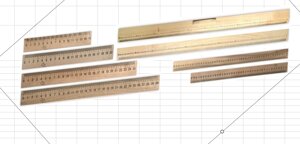 Лінійка дерев'яна 15см, 20см, 25см, 30см, 40см, 50см, 1м (шовкографія)