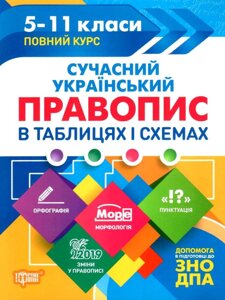 Сучасний український правопис 5 - 11 клас в таблицях и схемах БІЛИК