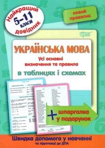 Українська мова в таблицях та схемах 5-11 клас Новий правопис Найкращий довідник Омелянчук О. С. 2020