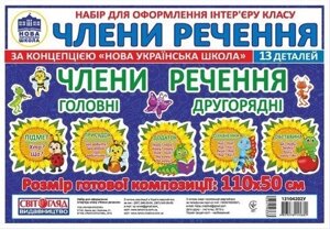 Набір карток Соняшники Члени речення (Укр) Світогляд 2020