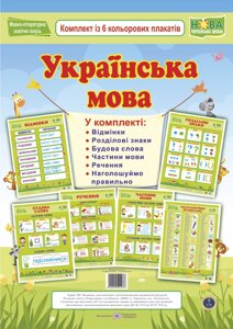 Українська мова. Комплект із 6 кольорових плакатів Давидов Г. 2021