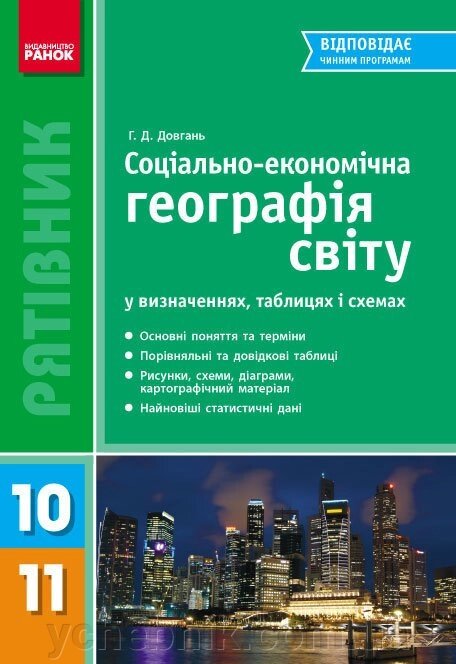 Рятівник Географія у визначених таблицях и схемах 10-11 кл. Довгань Г. Д. 2018 від компанії ychebnik. com. ua - фото 1