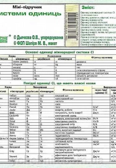 Системи одиниць Міні-підручник 2017 від компанії ychebnik. com. ua - фото 1