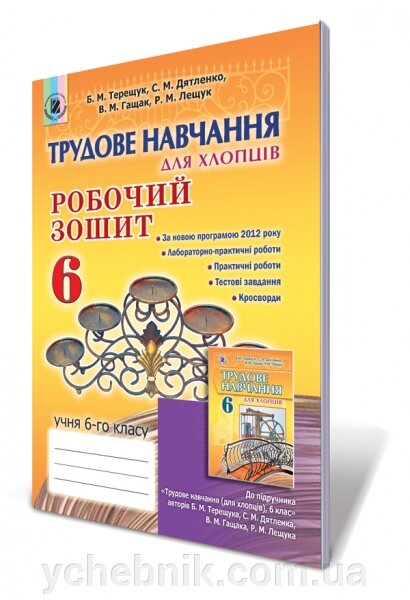 Трудове навчання для хлопців 6 клас Робочий зошит Терещук Б. М. 2014 від компанії ychebnik. com. ua - фото 1