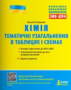 ЗНО 2022 Хімія Тематичні узагальнення в таблицях і схемах Титаренко Н.