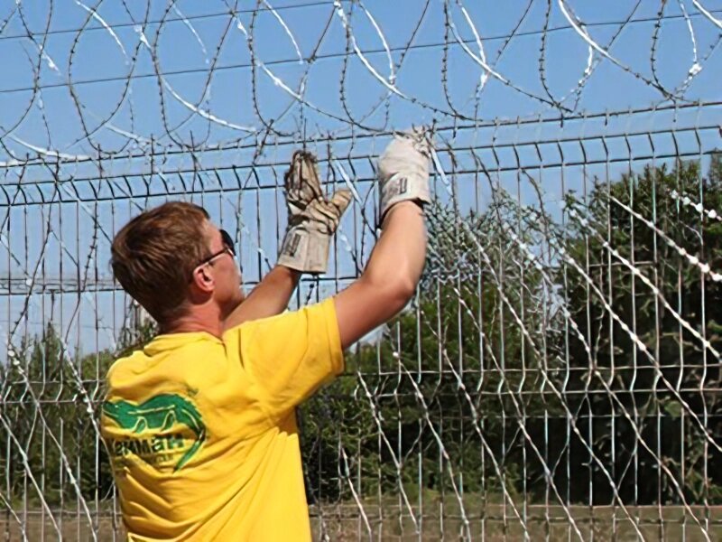 Монтаж парканів і огорож колючого дроту Йогоза від компанії ТОВ ПГ "Кайман" - фото 1