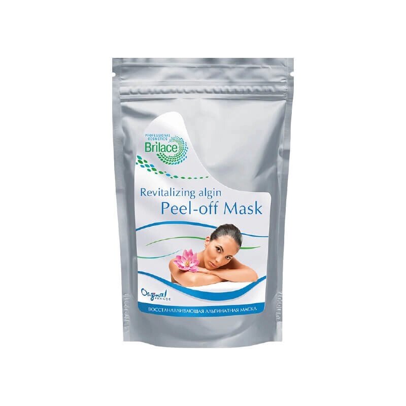 Альгінатна маска для обличчя відновлює Revitalizing algin glucose peel-off mask Вrilace Франція 150г від компанії ПРОФІКО - фото 1
