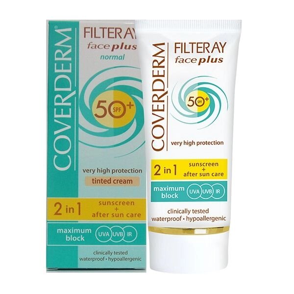 Coverderm FILTERAY Face plus SPF50 + Normal Солнецезащітний крем для обличчя для нормальної шкіри від компанії ПРОФІКО - фото 1
