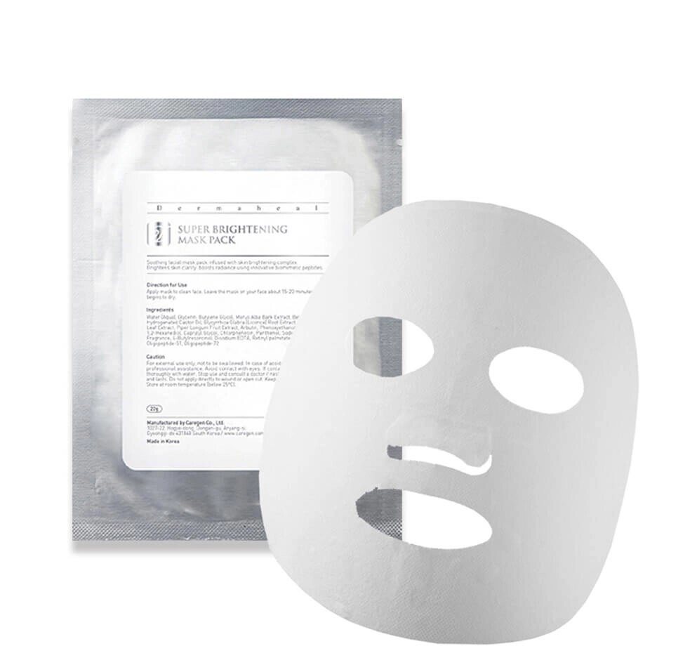 Dermaheal Super Brightening Mask Pack Маска-патч з освітлюючим ефектом-3шт. від компанії ПРОФІКО - фото 1