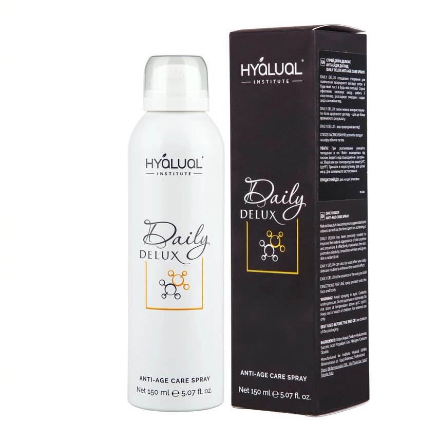 Дейлі Делюкс новий Hyalual Daily Delux Anti-Age спрей для обличчя 150мл від компанії ПРОФІКО - фото 1