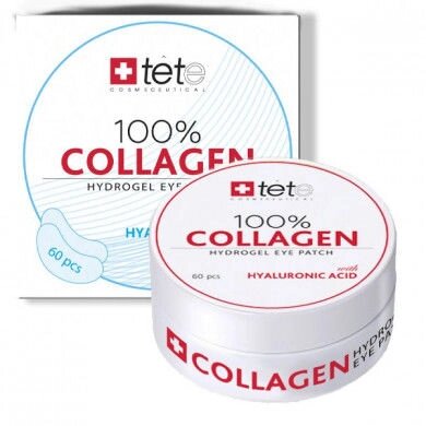 Гідро Колагенові патчі під очі COLLAGEN HYDROGEL EYE PATCH TETeCosmeceutical, Швейцарія, 60шт від компанії ПРОФІКО - фото 1