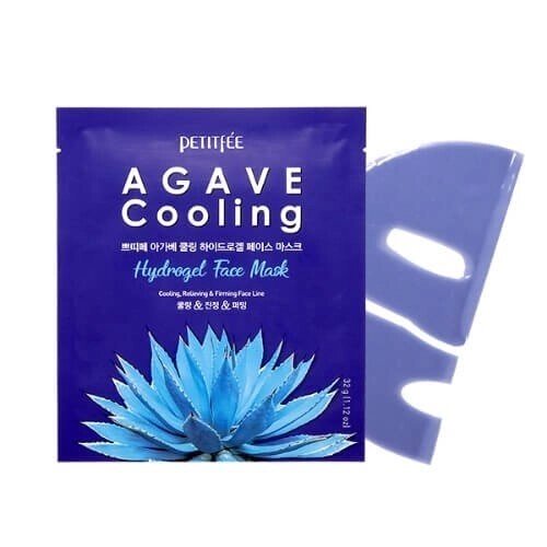 Гідрогелева охолоджуюча маска для обличчя з екстрактом агави PETITFEE Agave Cooling Hydrogel Face Mask- 5 шт від компанії ПРОФІКО - фото 1