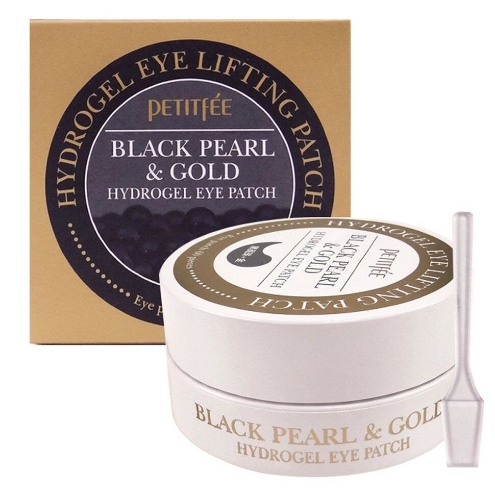 Гідрогелеві патчі для очей з золотом і чорним перлами PETITFEE Black Pearl & Gold Hydrogel Eye Patch 60шт від компанії ПРОФІКО - фото 1