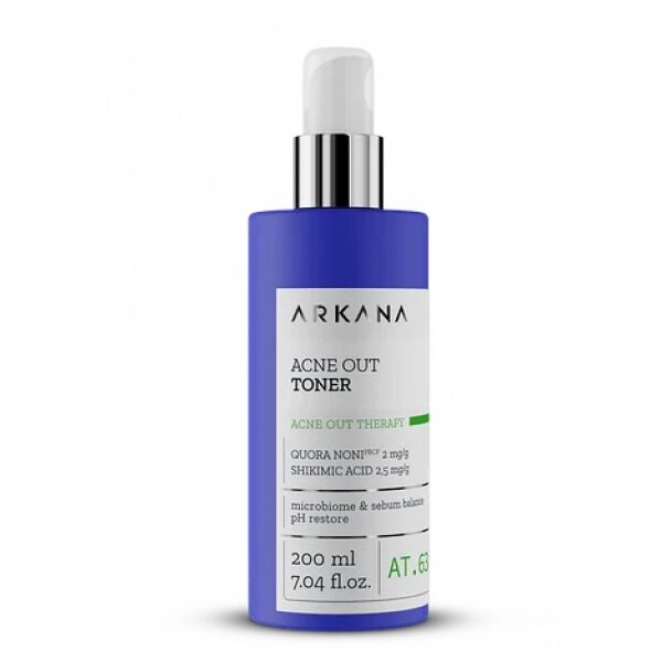 Очищуючий тонік для жирної шкіри Acne Out Toner Arkana від компанії ПРОФІКО - фото 1