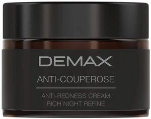 Нічний крем для сухої, чутливої та куперозної шкіри Demax Anti-Couperose Anti-Redness Cream Rich Night Refine 50 мл