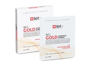 Гідрогелева маска моментальної дії з колоїдним золотом BIO Gold Collagen Mask, TETeCosmeceutical, Швейцарія, 4шт